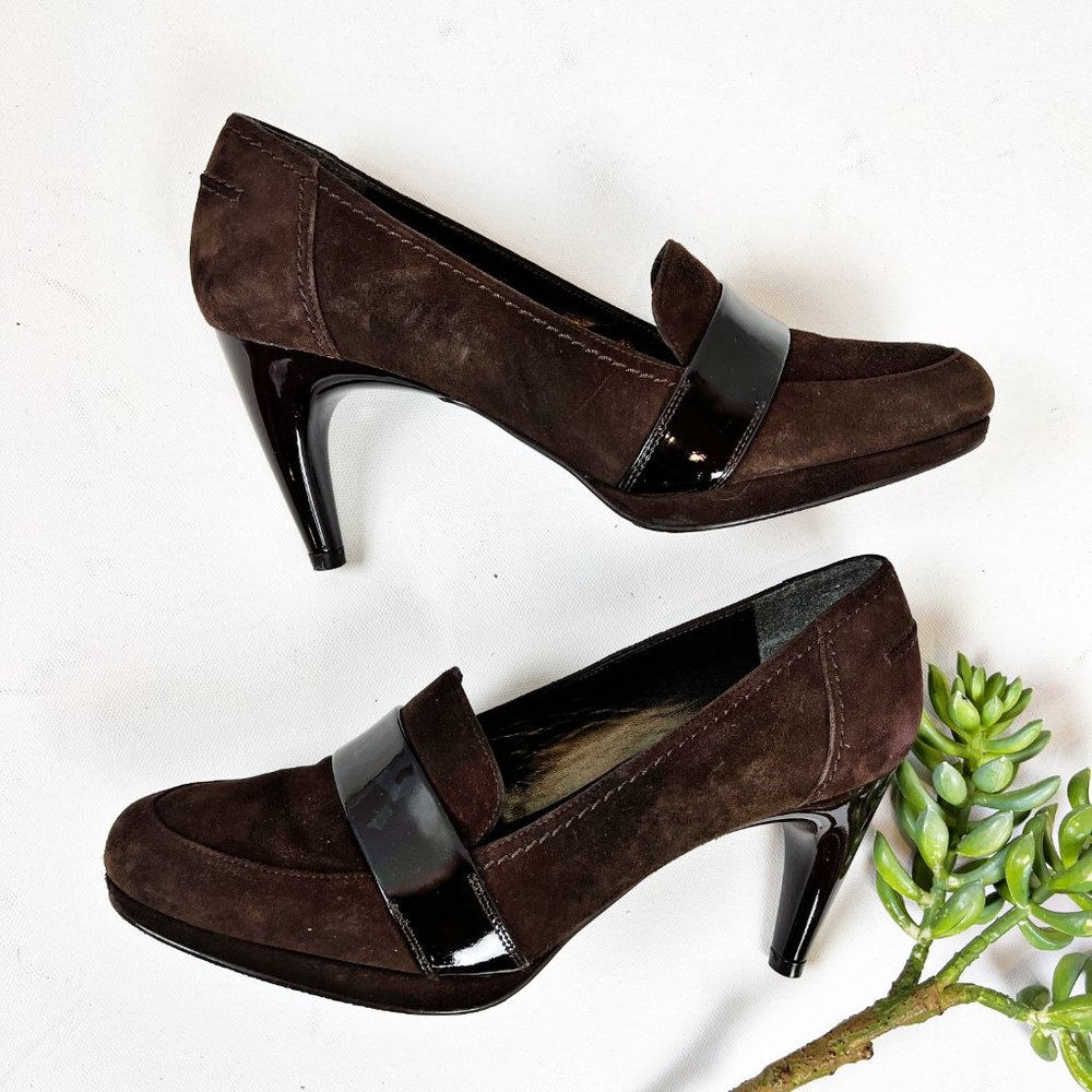 Stuart Weitzman Suede Loafer Pumps 7.5 - Picture 4 of 6